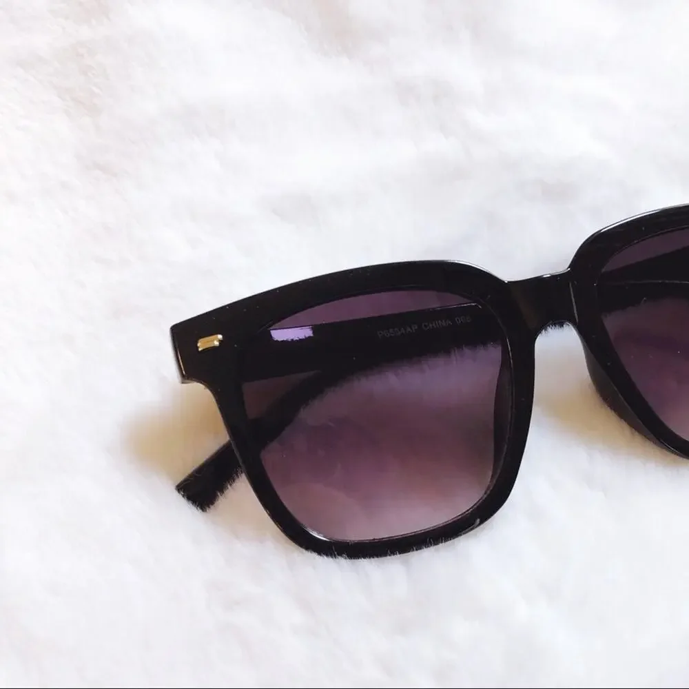 Cora Black Classic Square Sunglasses